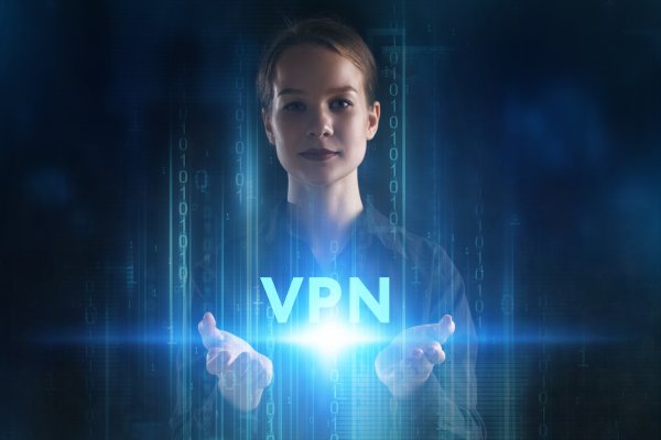 nordvpn expressvpn vpn services comparison girl holding vpn blue light 